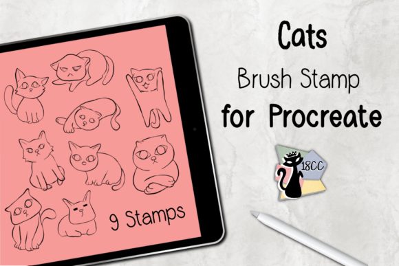Cat Stamps for Procreate Design