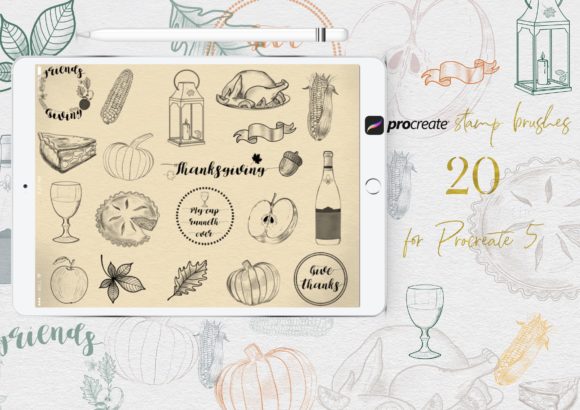 Easter Menu Procreate Stamps for Digital Creators