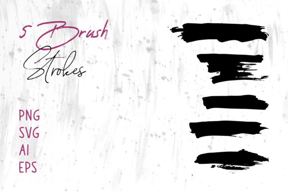 Elevate Design with Black Hand Painted Strokes