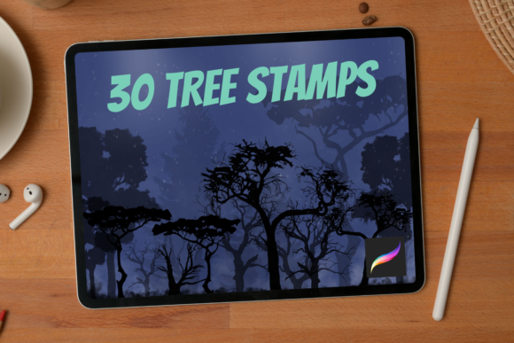 Elevating Digital Landscapes with Professional Trees Procreate Stamps