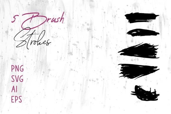 Evaluating Black Paint Brush Strokes for Versatile Design Projects