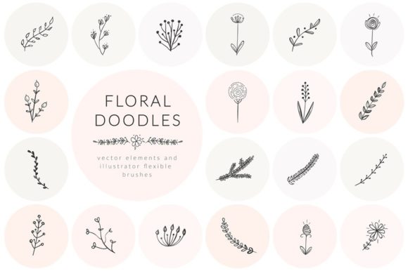 Hand Drawn Floral Doodles Vol.2: A Creative Asset Guide