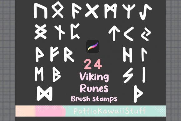 Integrating Procreate Brush Stamp Viking Runes Sign into Your Creative Workflow
