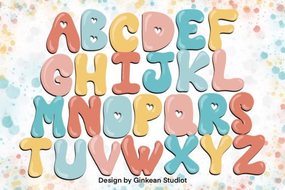 Letter with Heart Brush Stamp Procreate Guide