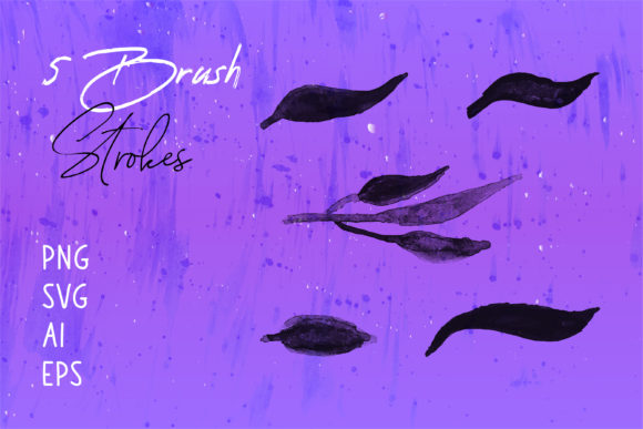 Unleashing Creativity with the Abstract Leaves Brush Stroke Set